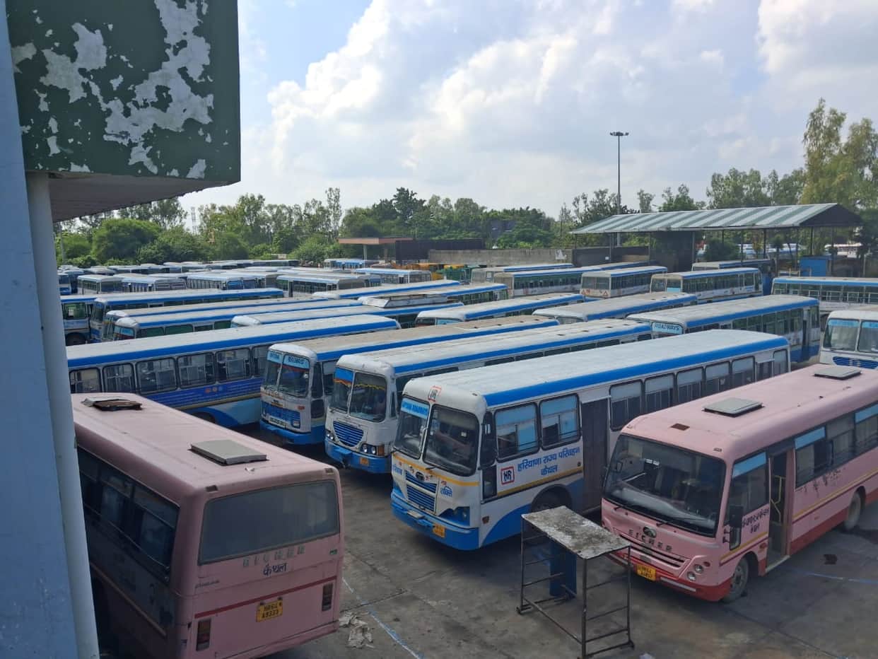 Female students inconvenienced by the shortage of 'Pink Buses' on rural routes.