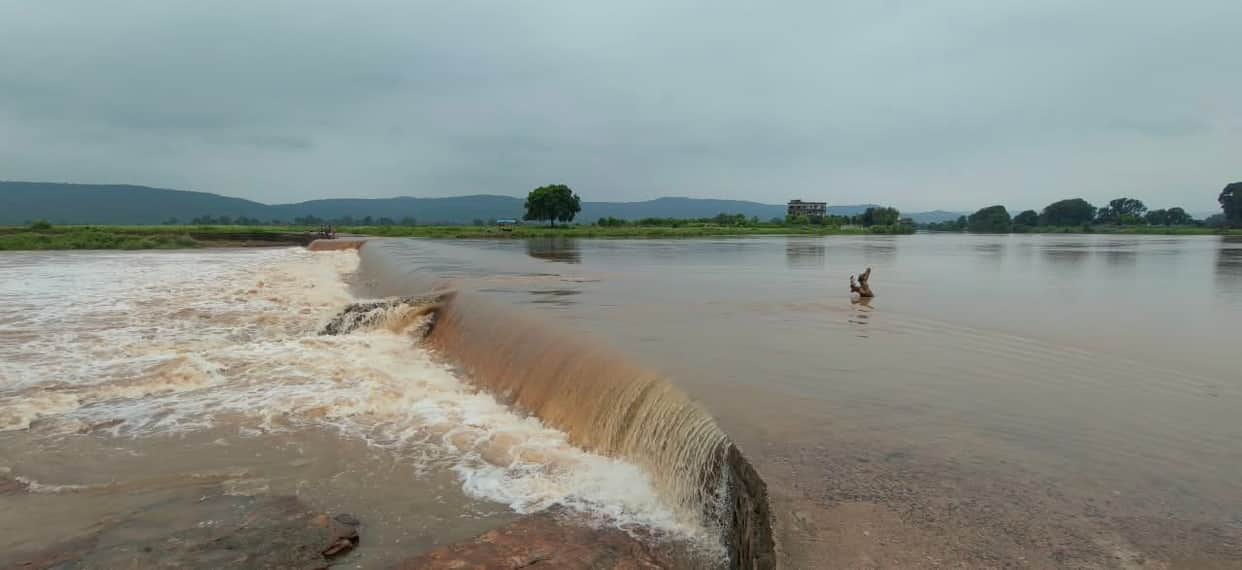 Waterlogging due to 64 mm of rainfall