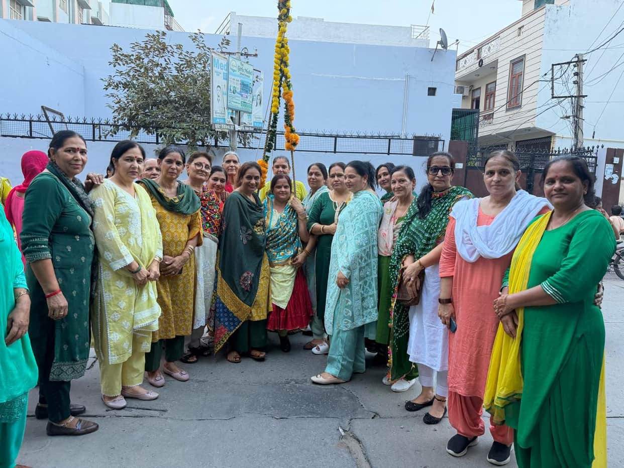 Hariyali Teej celebrated across the district; the essence of Haryanvi culture visible on the swings.