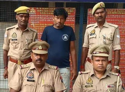 Miscreant caught while fleeing after stealing livestock; two others escaped.
