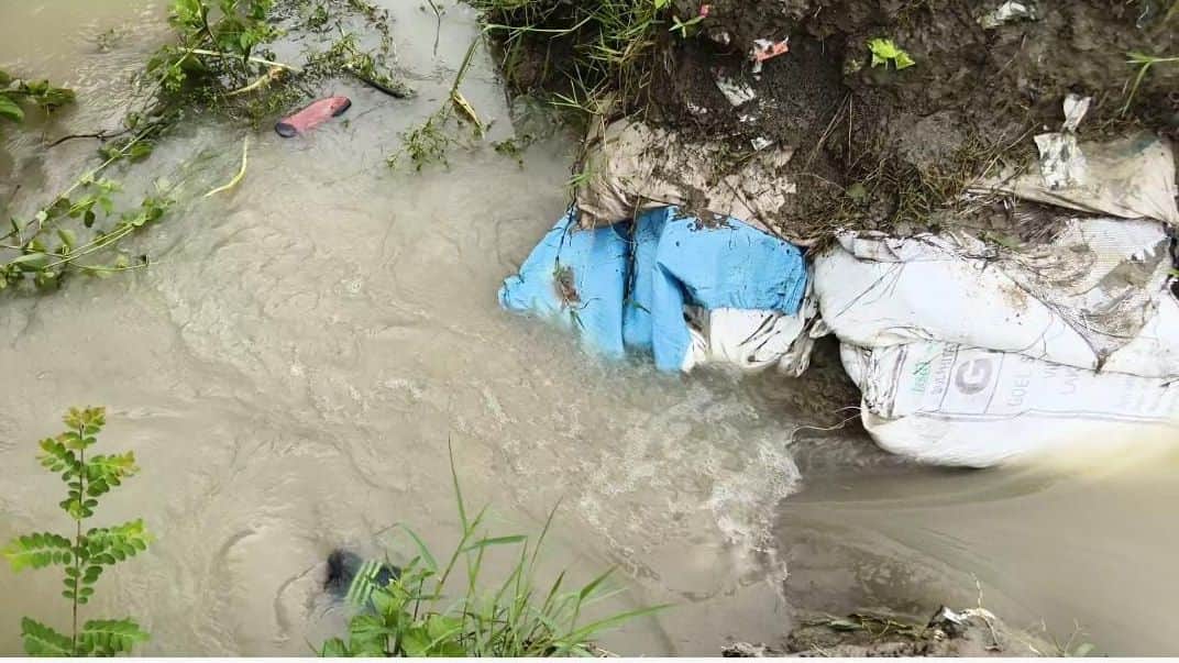 Water reached the village due to minor cutting