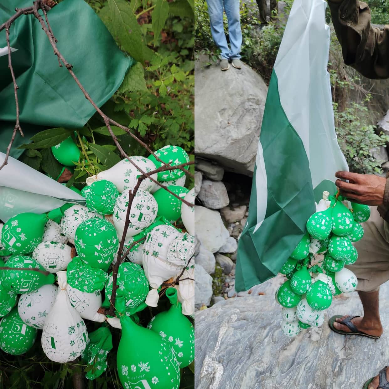 Pakistani flag and balloons found in Shurnala