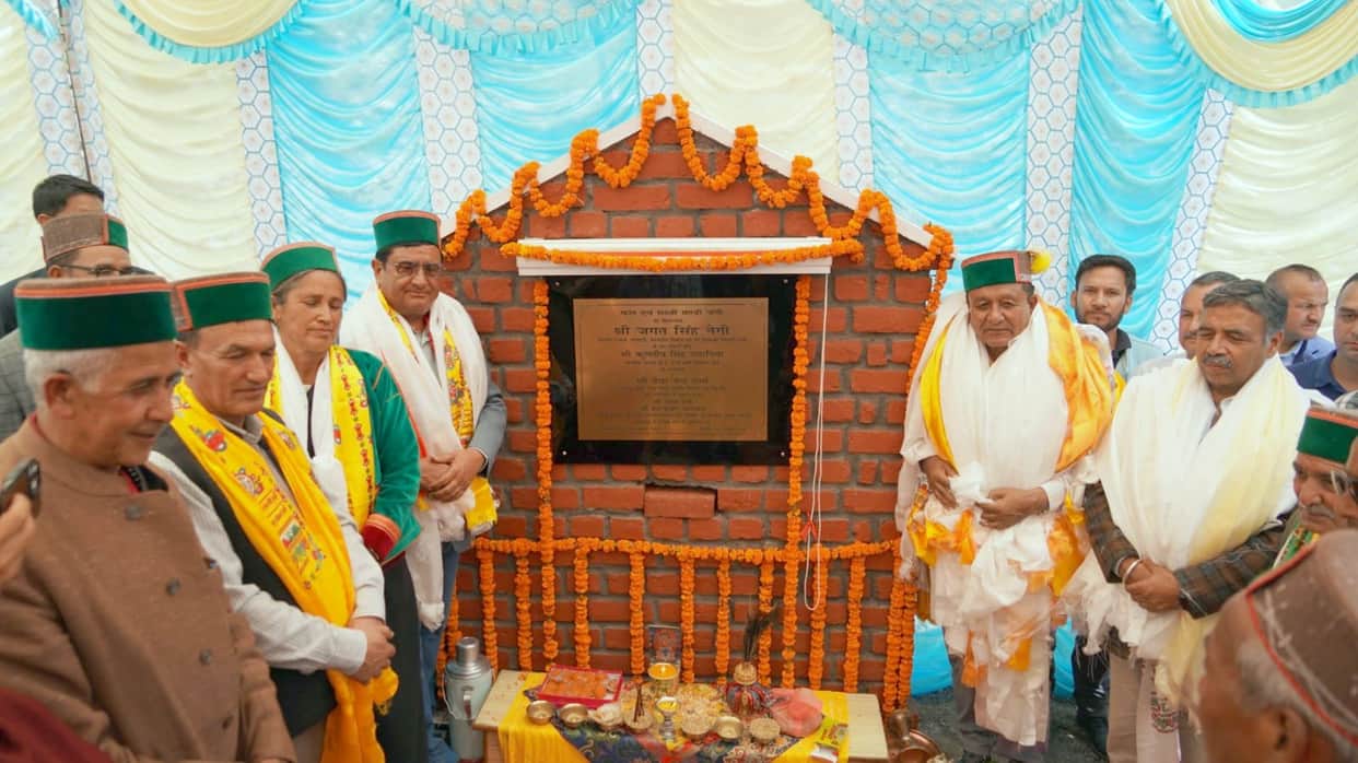 Vegetable market to be built at Jangi in Pooh; Minister Negi lays the foundation stone