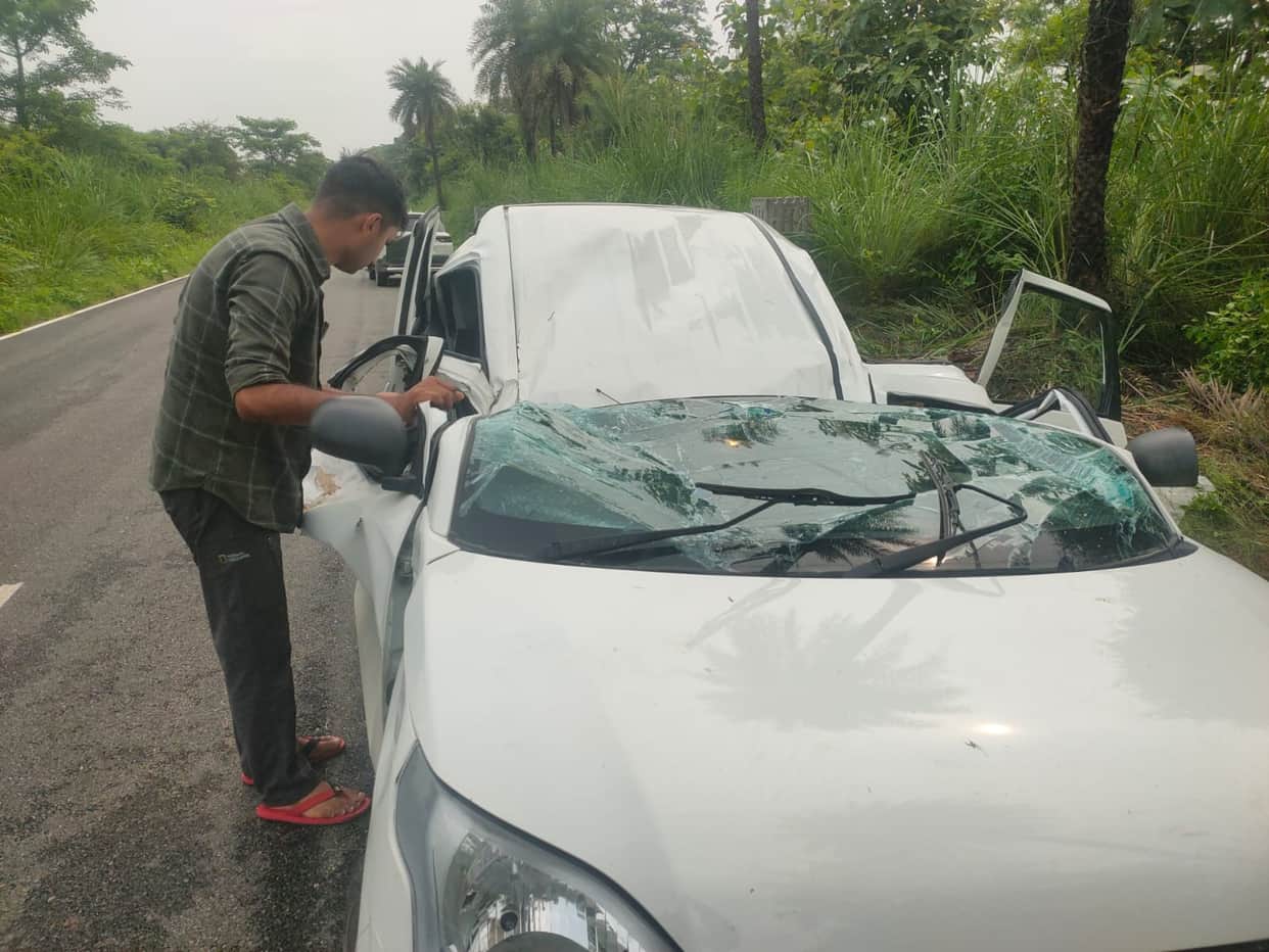 One person died and four were injured when a car carrying friends on their way to Haridwar collided with a tree.