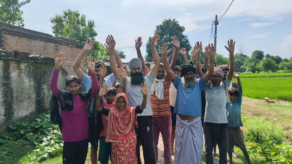 Villagers distressed by leopard attacks staged a protest.