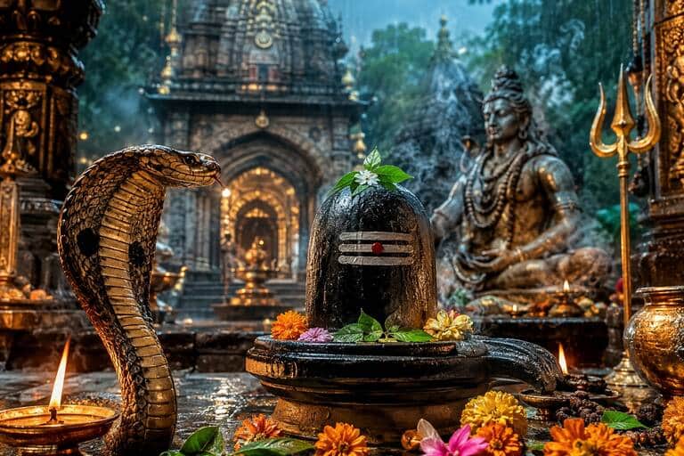 Today is Nag Panchami; the Serpent Deity will be worshipped alongside the adoration of Lord Shiva.