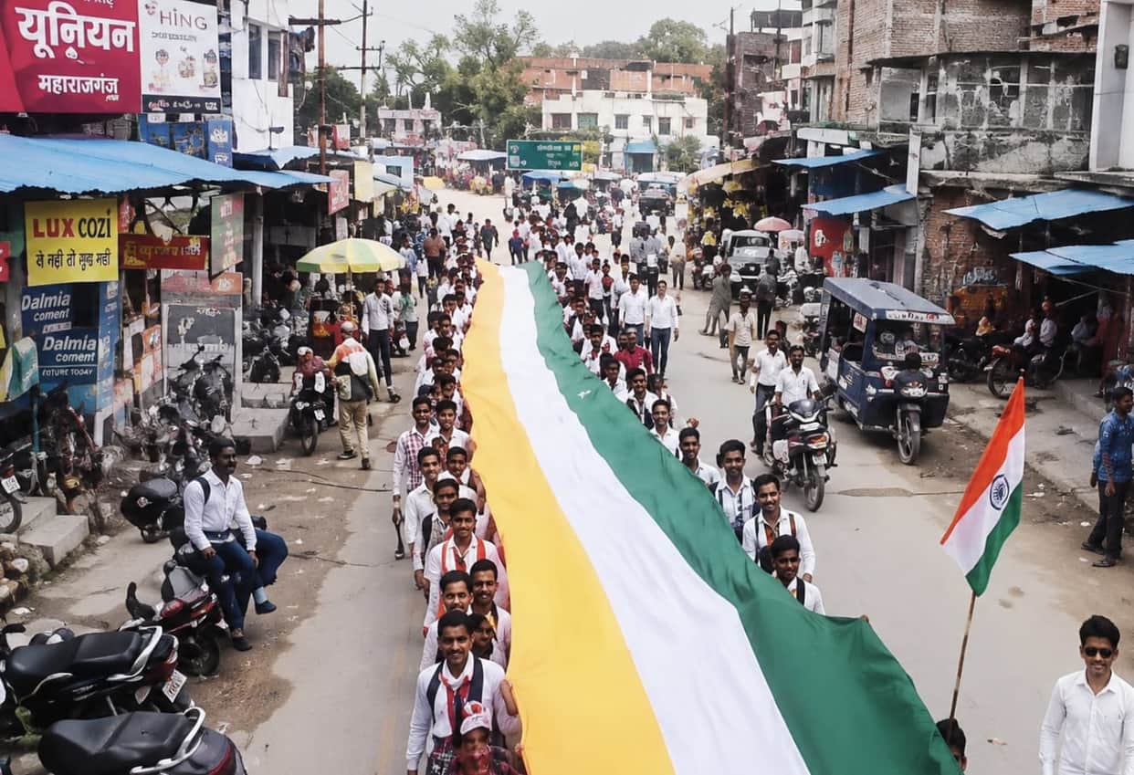 The Tricolour was hoisted with pride, and 'Jana Gana Mana' echoed through the air.