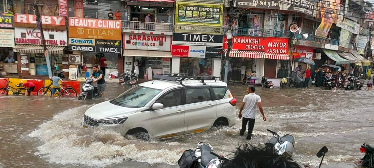 Claims were washed away on the roads that turned into rivers... arrangements were submerged.