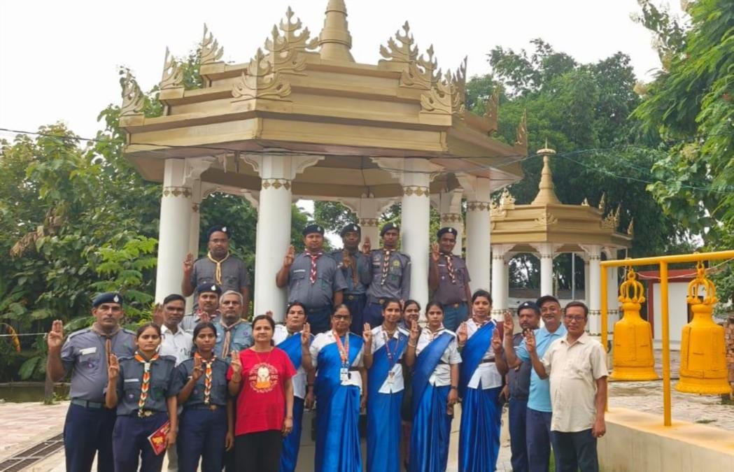 तपोस्थली का भ्रमण करते स्काउट के प्रशिक्षणार्थी