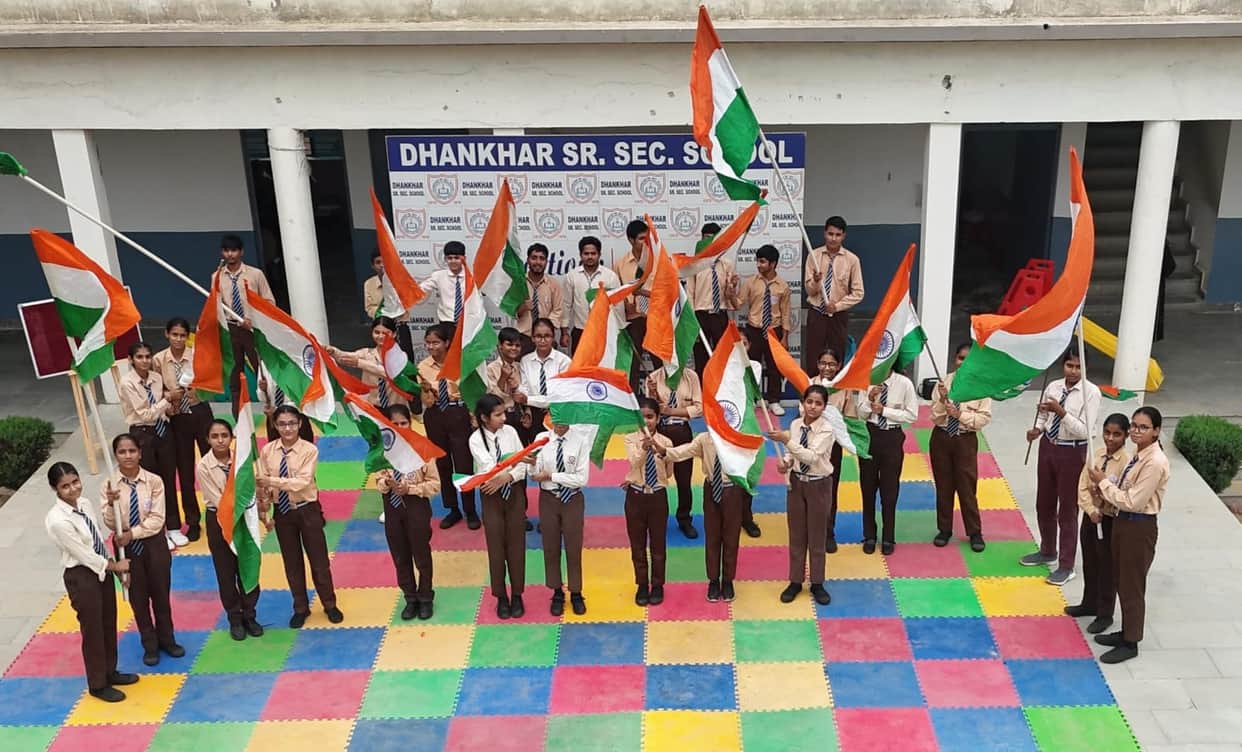 Independence Day celebrated at Dhankhar School.