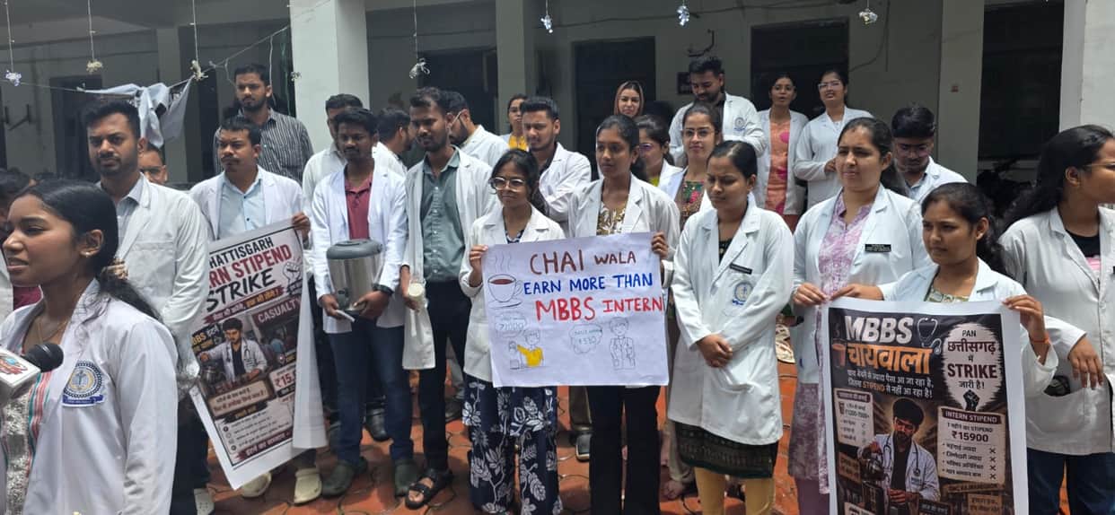 Interns stage a unique protest demanding a stipend increase, selling tea.