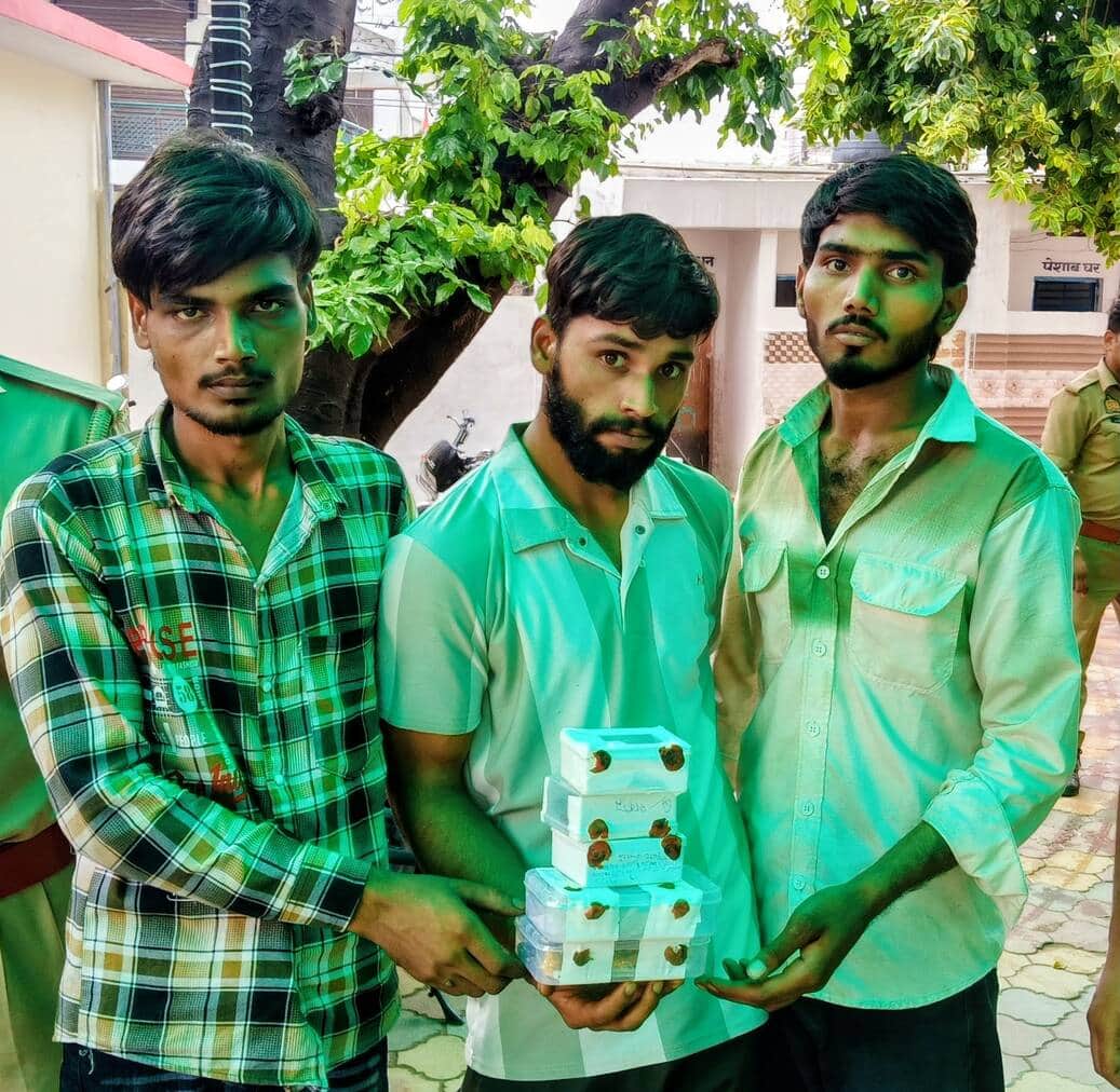Three accused arrested with stolen goods.