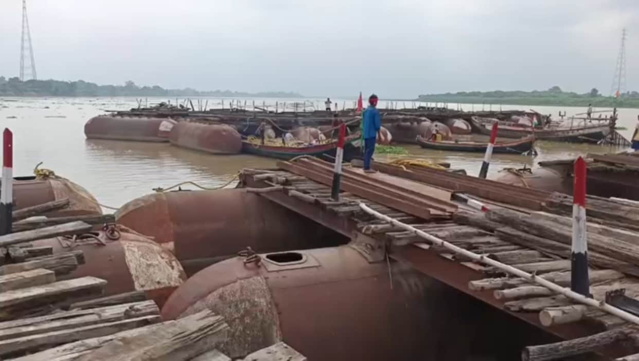40 pipes of Rampur Pipa Bridge washed away in the Ganga flow, traffic disrupted