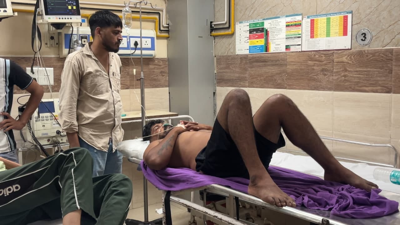 घायल कुलदीप। संवाद