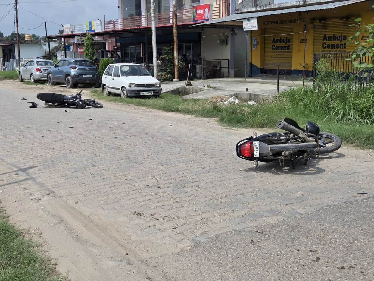 Head-on collision between two motorcycles; youth dies.