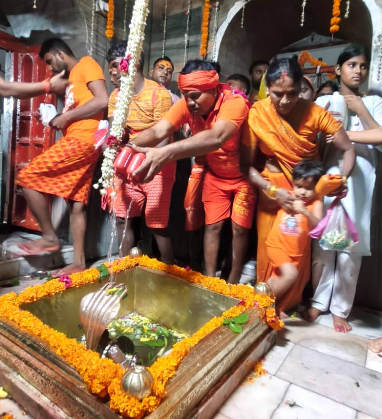 On Panchami, Panchanan was worshipped alongside the Nagas.