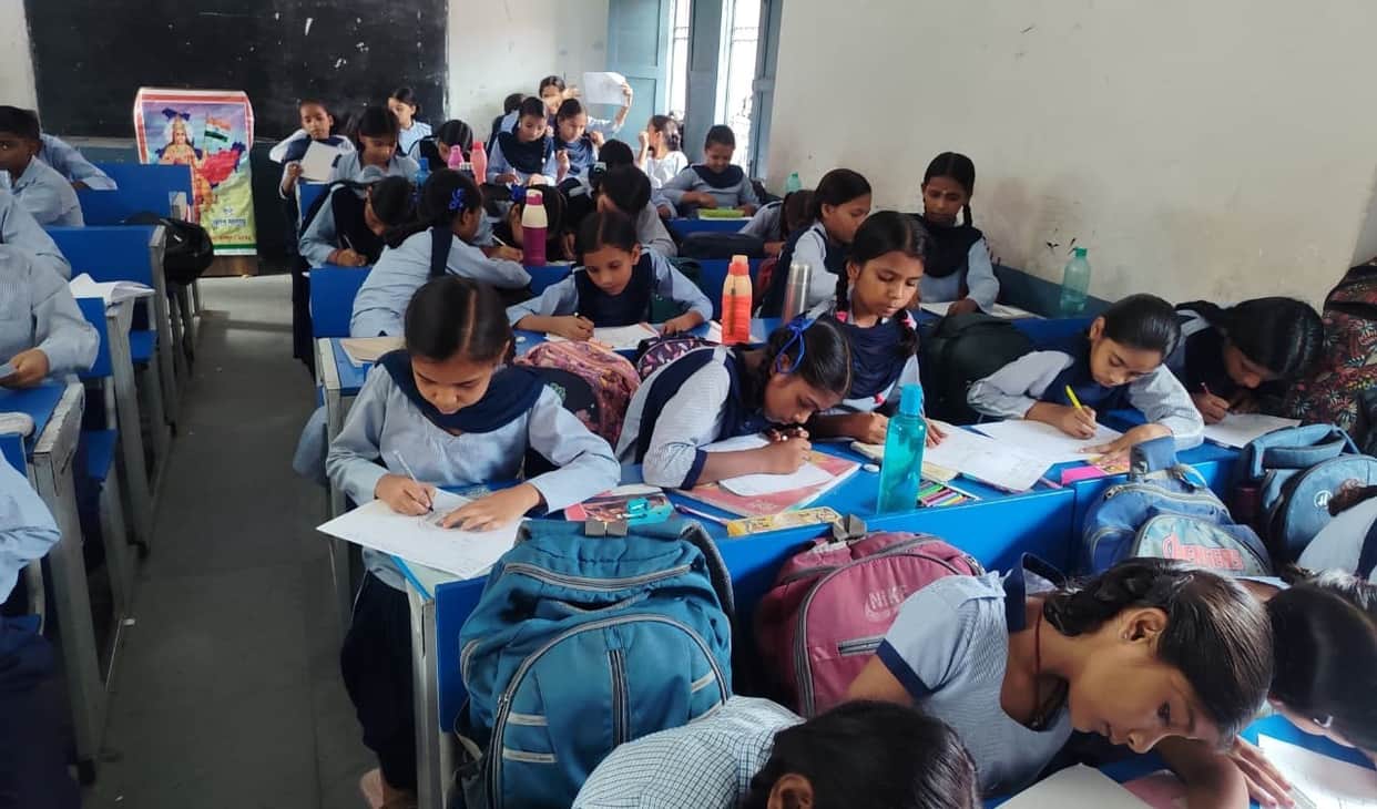 Students conveyed a message of cleanliness through painting