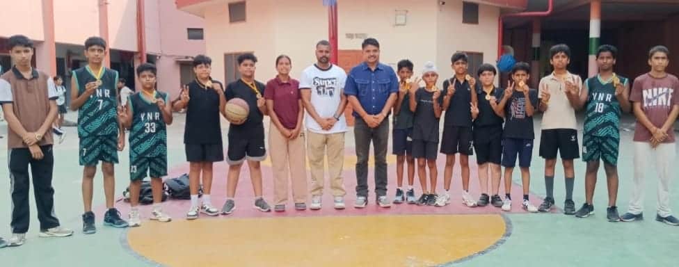 St. Vivekananda International School secured second place in the basketball competition