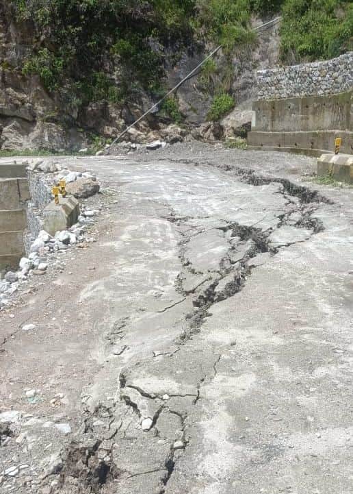Increased risk of landslides in village water