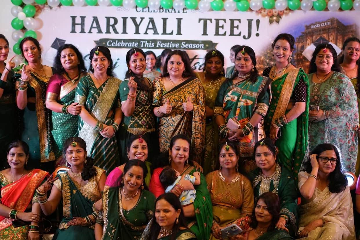 Women danced to Sawan songs.