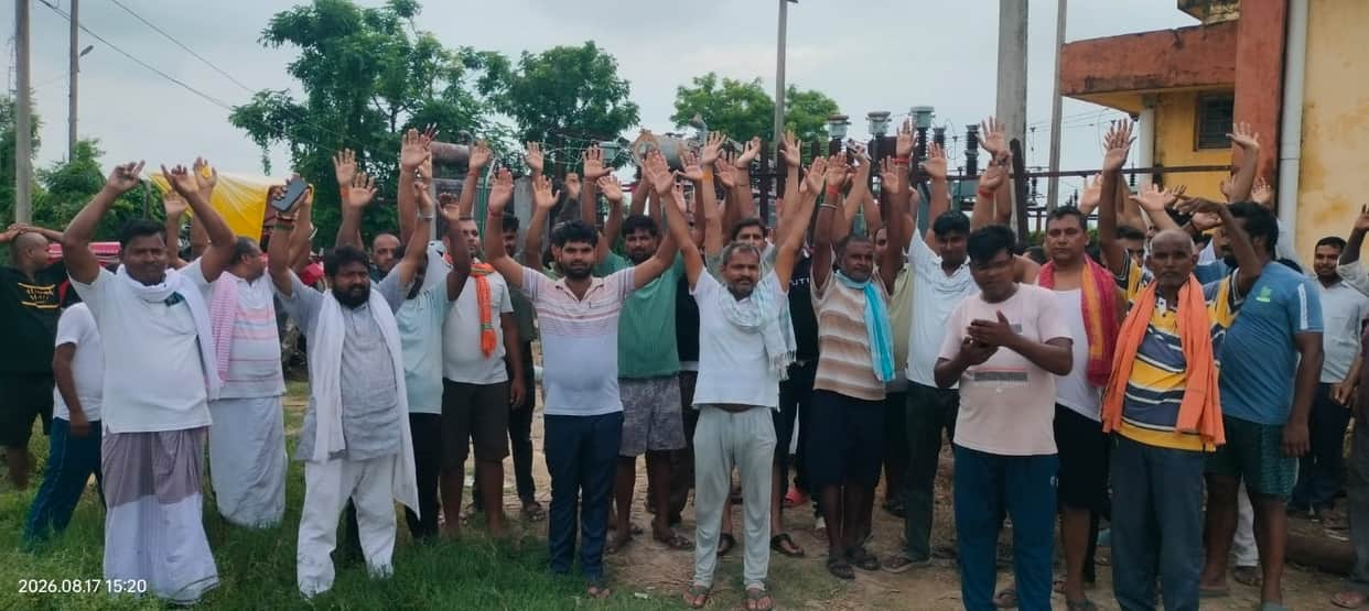 Villagers created a ruckus at the electricity substation.