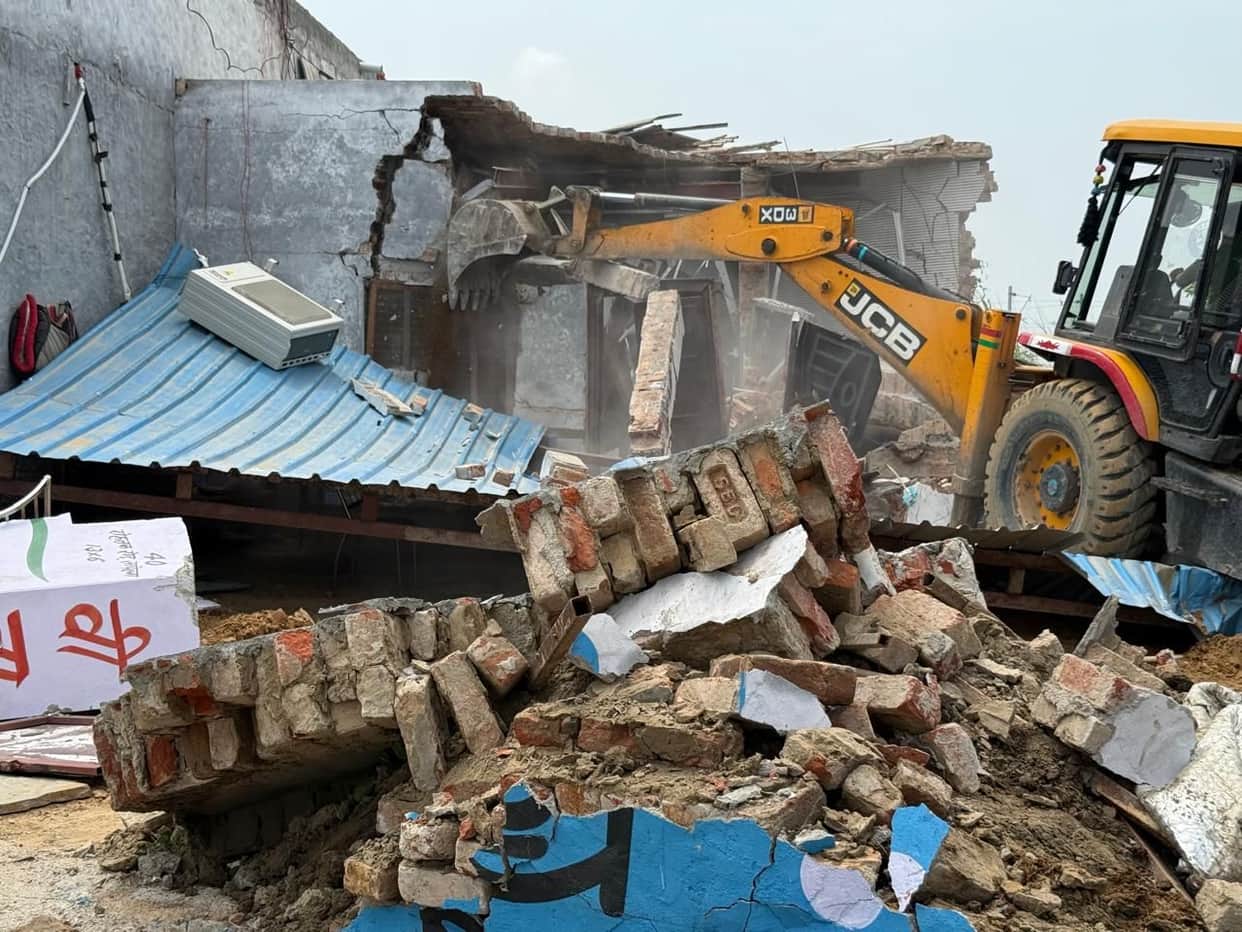Illegal construction demolished in Ismaila-9B village.