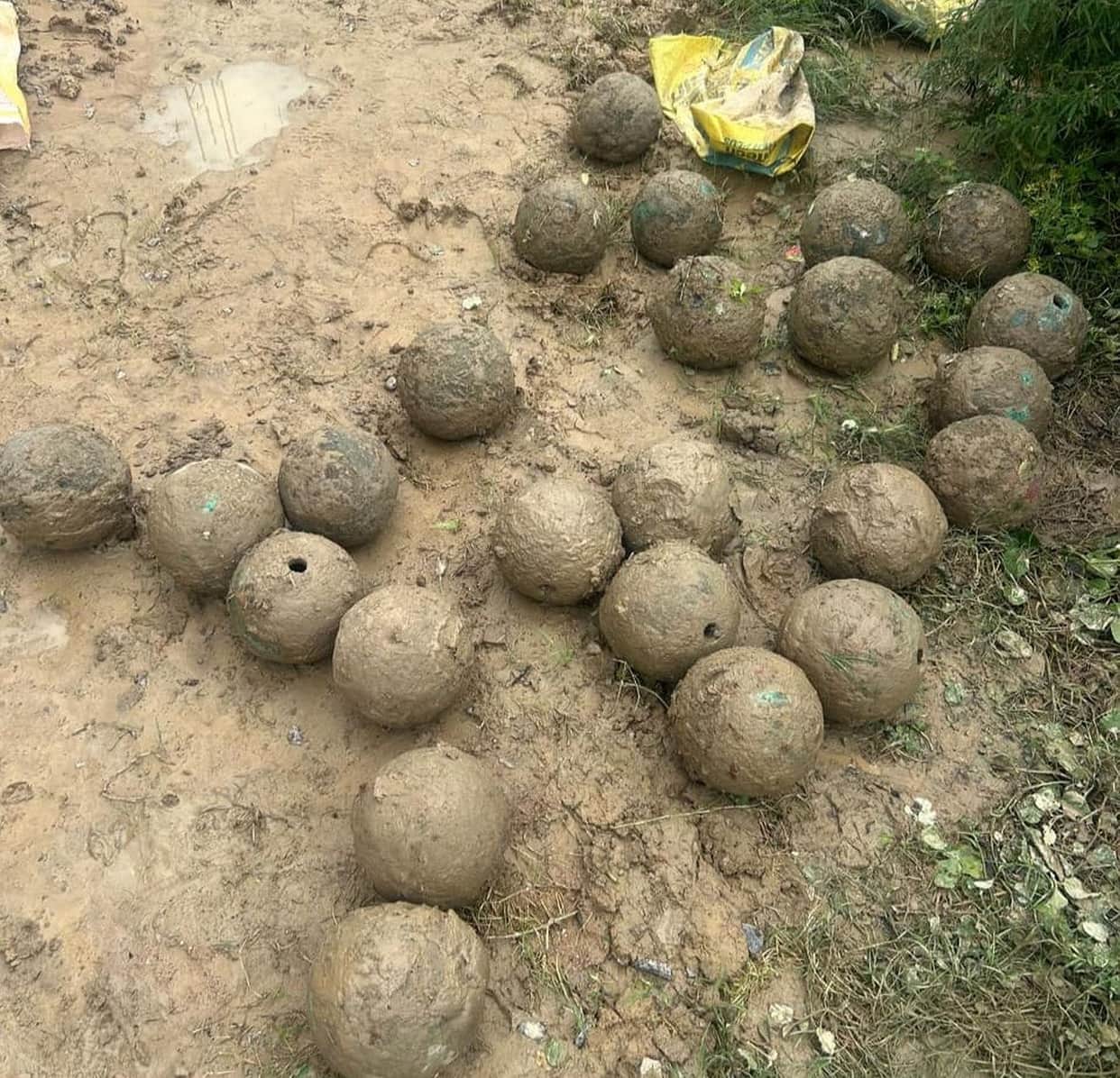 29 copper spheres were found during excavation.