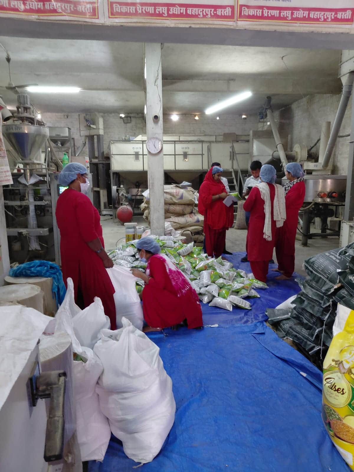 Women of the group are taking responsibility of the hot cooked scheme