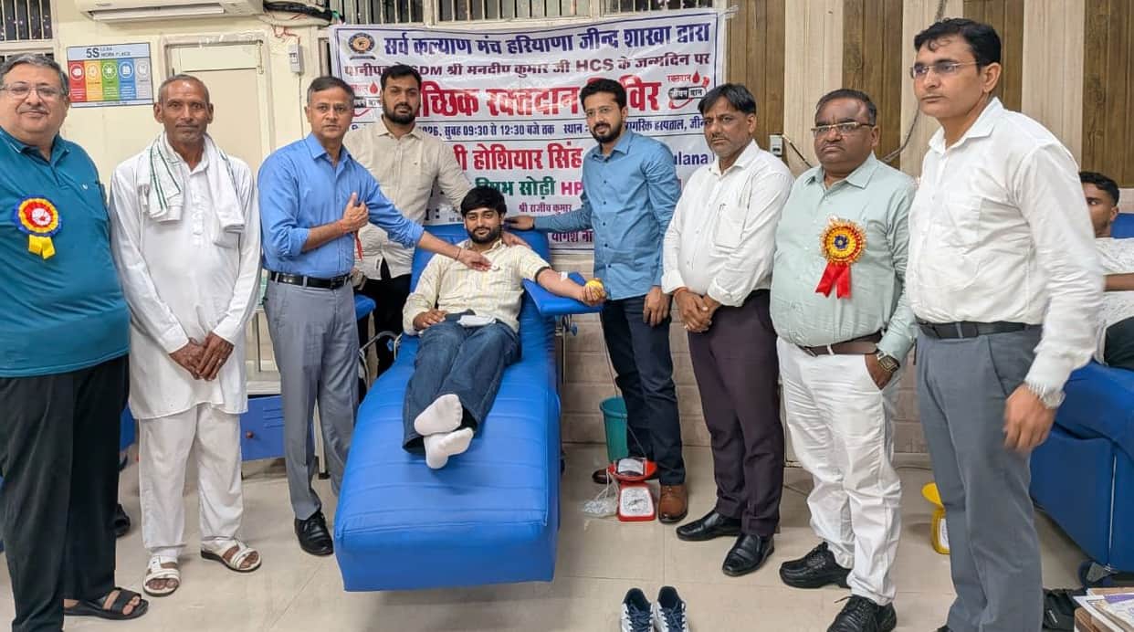 35 youths including three women donated blood in the camp.