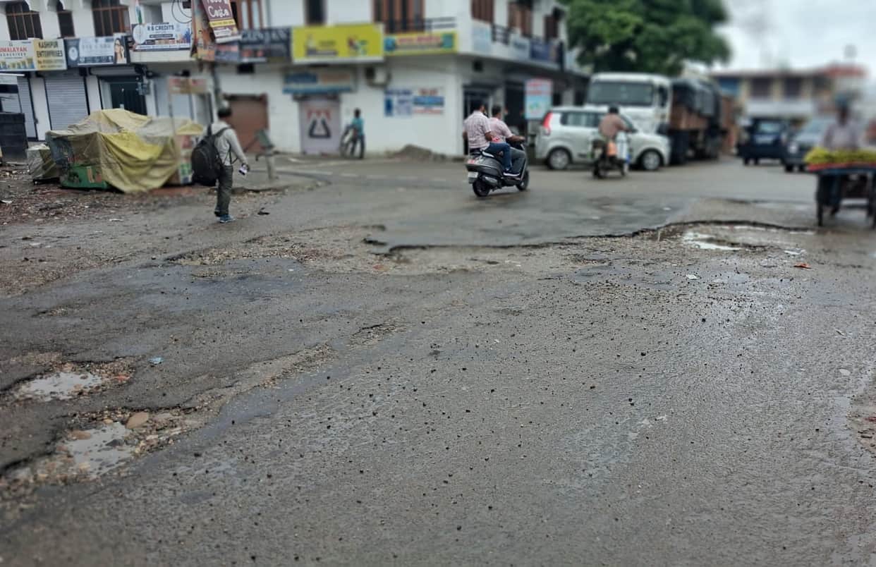 Deep potholes on busy roads have become a nightmare for commuters.