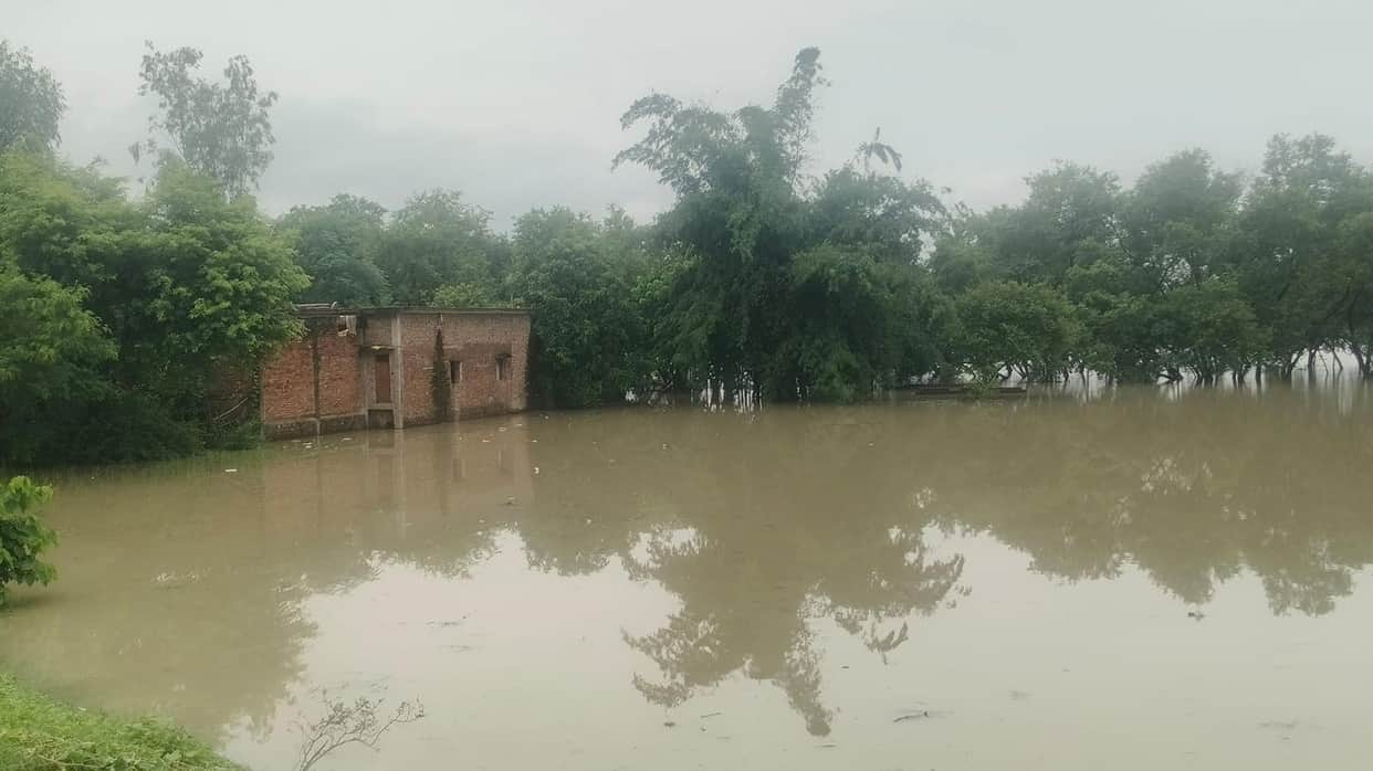 Saryu 49 cm above danger mark; water enters 14 villages.