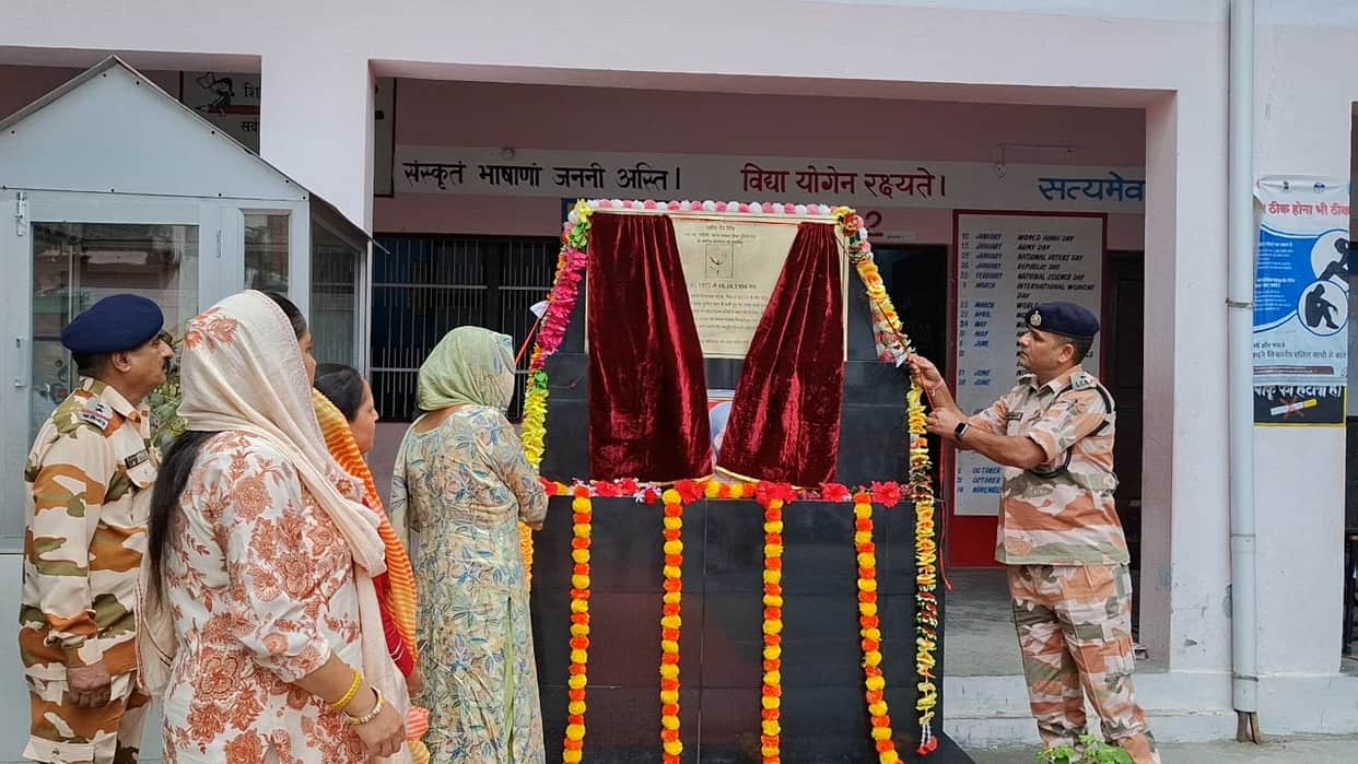Unveiled the memorial of the martyred Chain Singh.