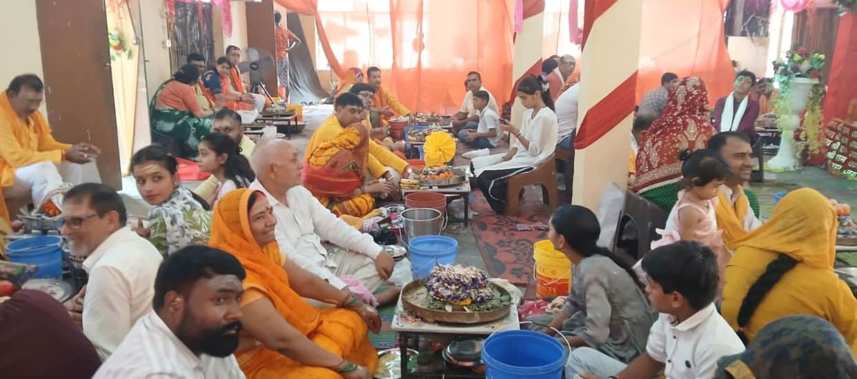 30 couples performed Rudrabhishek at Sitakund Dham