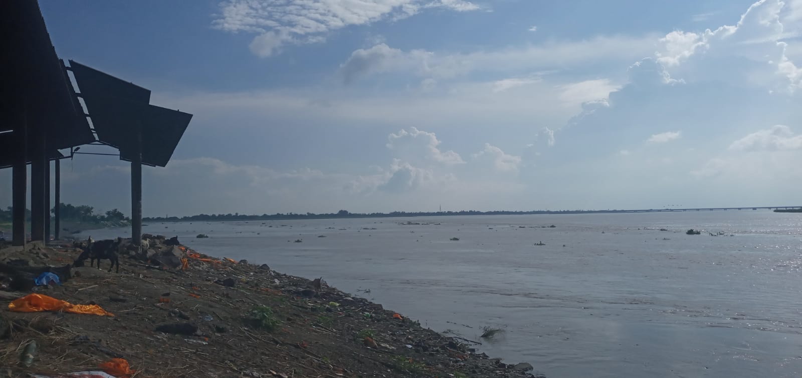 दोहरीघाट में बढ़ा सरयू नदी का जलस्तर। संवाद