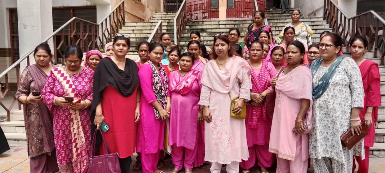 Anganwadi building rent not paid for 18 months, protest held