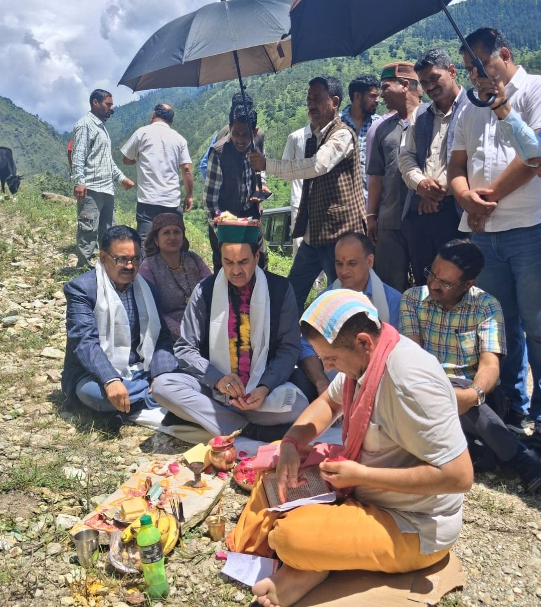 Foundation stone laid for Bagipul-Nagadi road amidst prayers and rituals