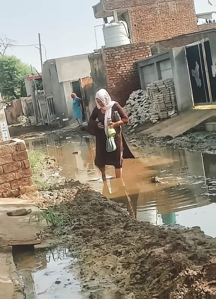 Villagers in Dahman's lane have been facing trouble for months due to mud and waterlogging.
