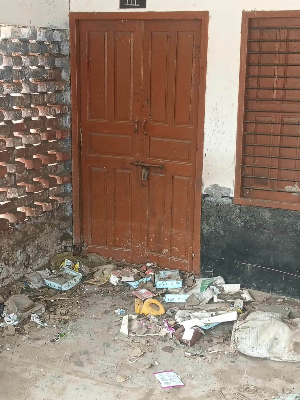 Six classrooms unsafe... 120 students studying in two classrooms.