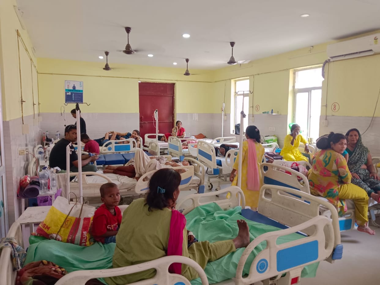 Children falling prey to viral infections amidst changing weather; hospital crowds on the rise.
