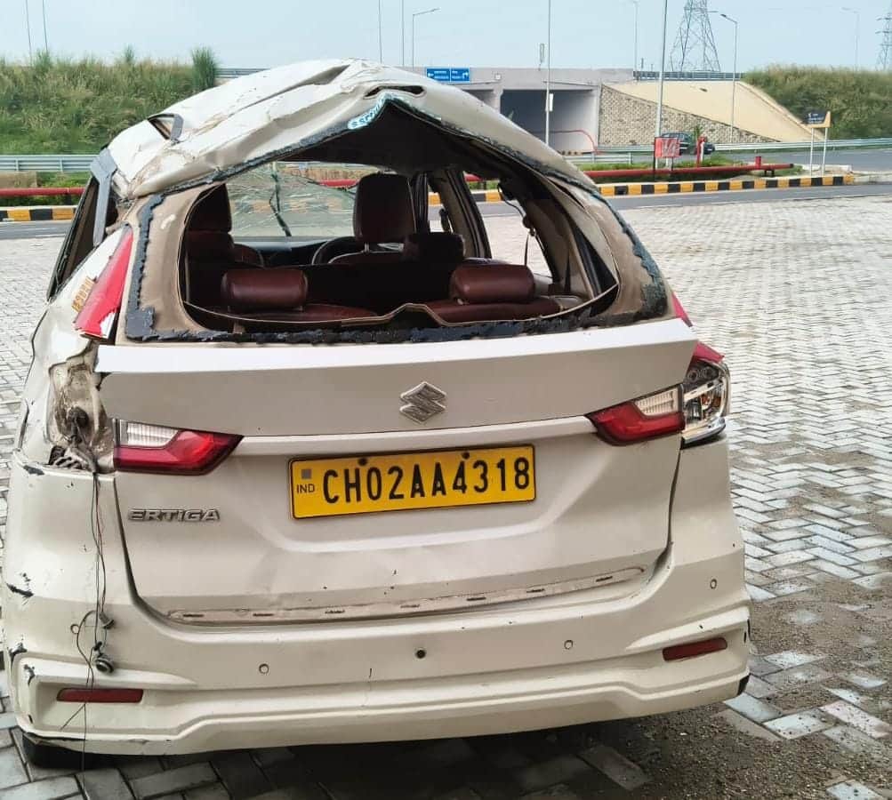 In his haste to reach Chandigarh, the taxi driver was driving the car at an excessive speed.