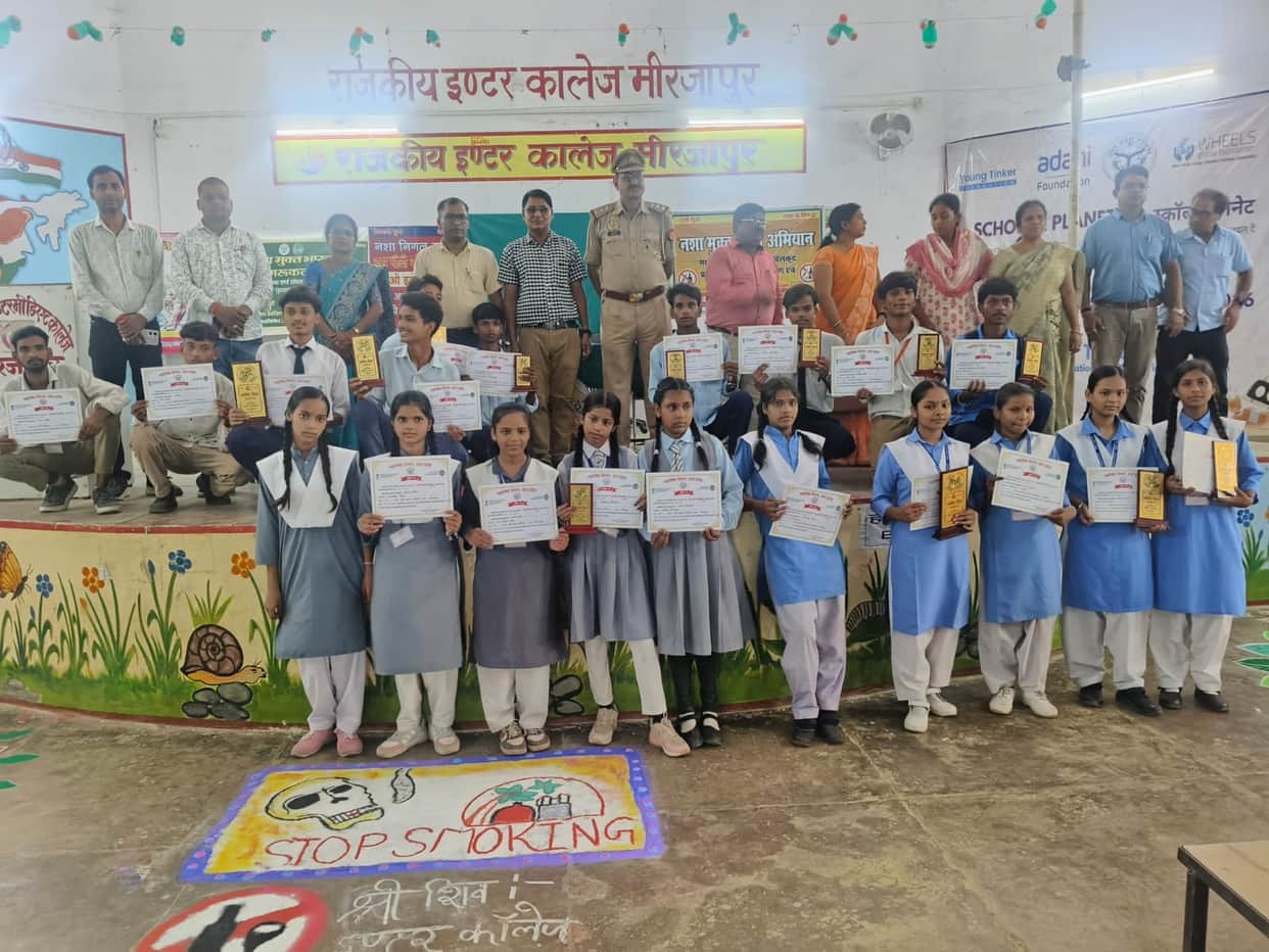 Students took a pledge to stay away from drugs and sent out a message of awareness in competitions