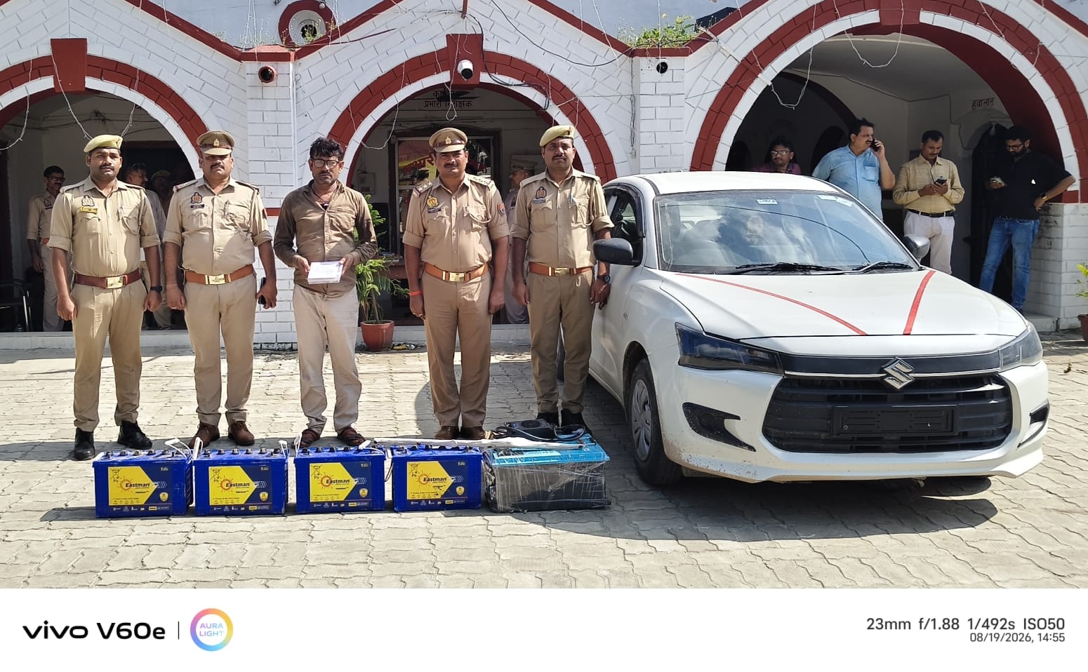 पुलिस ने गिरफ्तार किया अंतरजनपदीय चोर गिरोह का गुर्गा। स्रोत- पुलिस