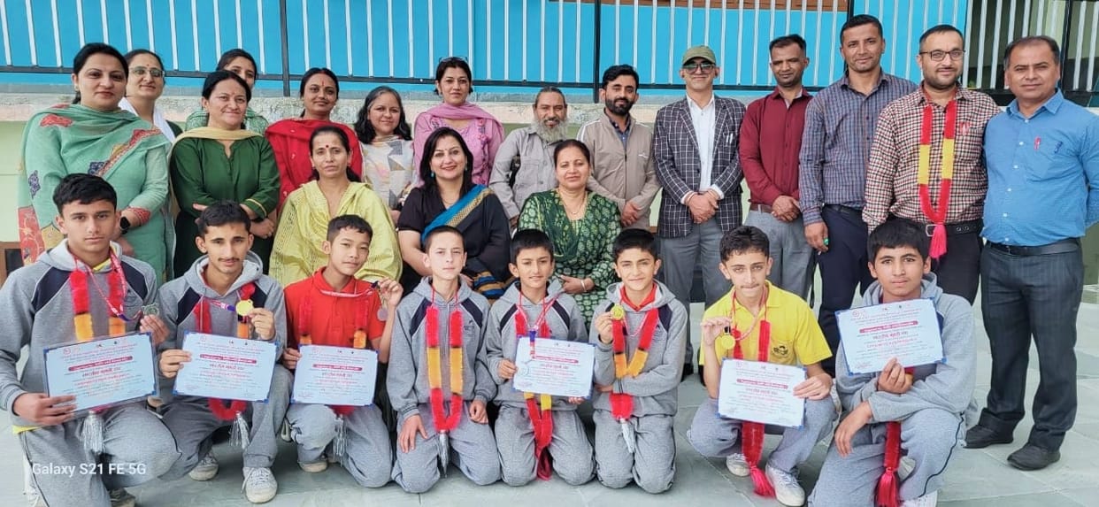 DAV Chaupal students won gold and silver medals in grappling
