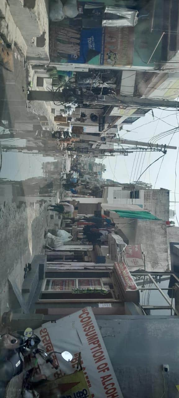 Waterlogging is causing inconvenience to pedestrians and residents.