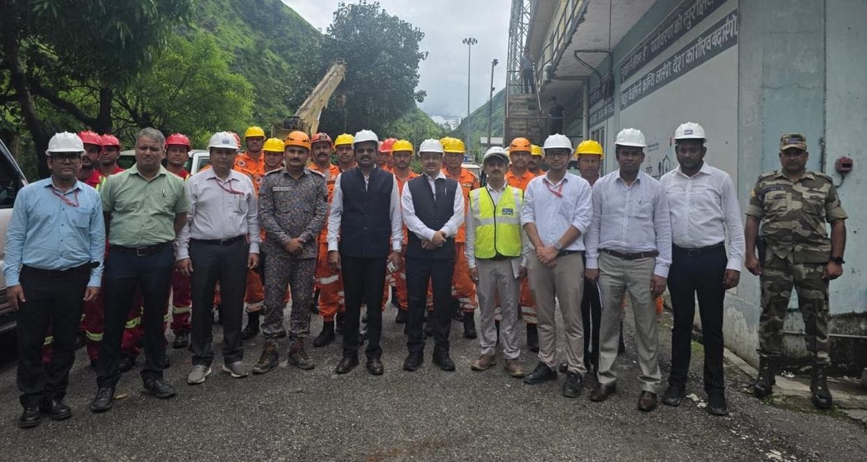 NDRF conducts drill at Dhauliganga Power House.