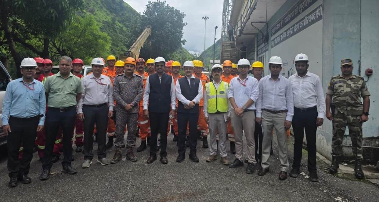 NDRF conducts drill at Dhauliganga Power House.