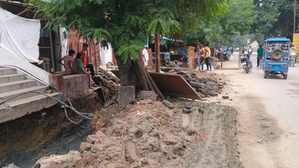 The drain is being constructed at a cost of Rs 27.67 lakh, which will provide relief from waterlogging.