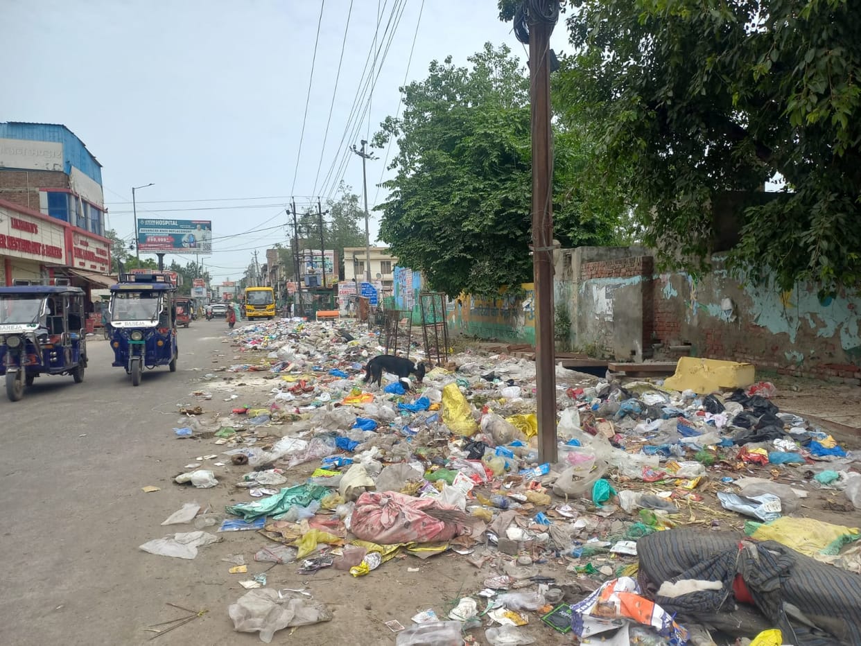 Cleaning of roads, markets and colonies has come to a standstill due to the strike by the employees.