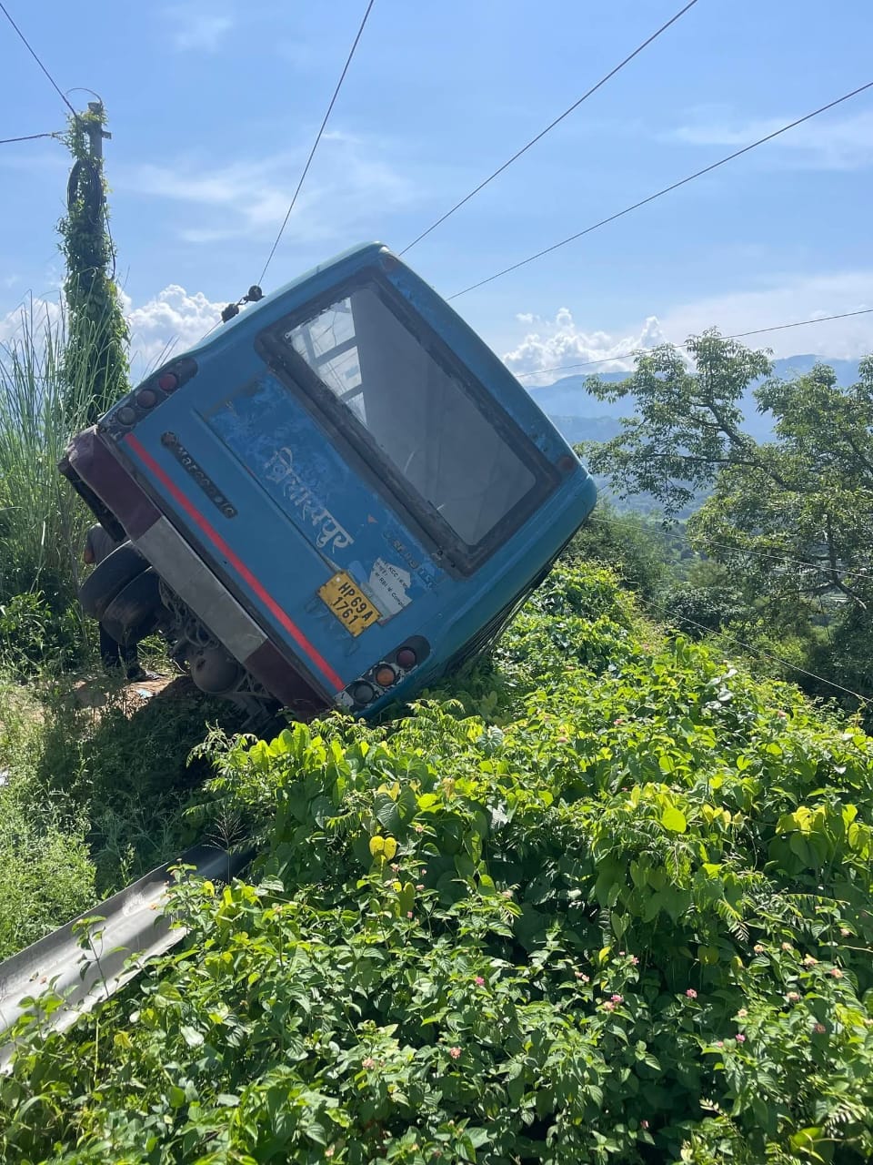 Parapet acts as a safety shield; lives of 28 passengers on HRTC bus saved.