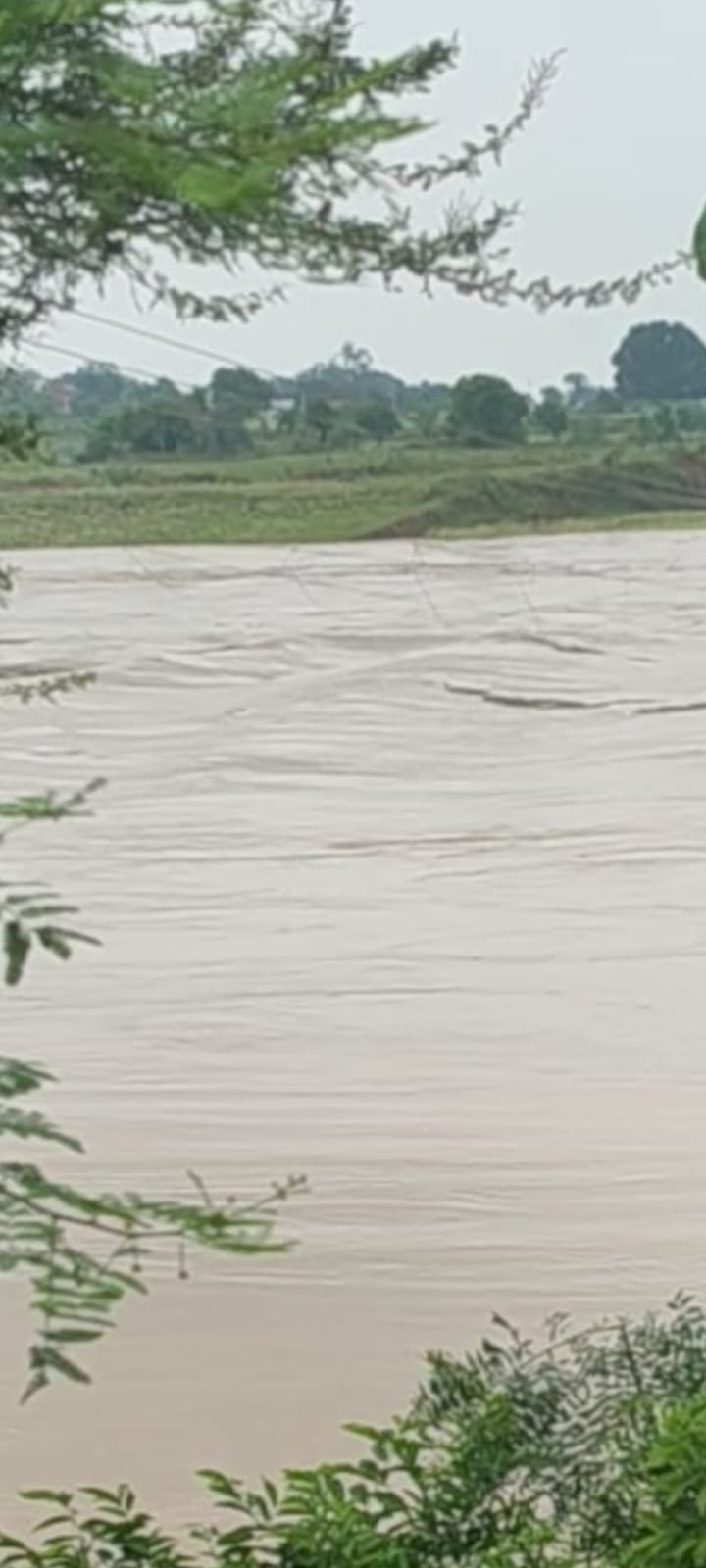 Belan River swells due to rain; both bridges submerged
